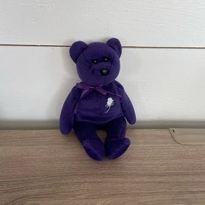 vintage ty purple princess diana beanie babies bear